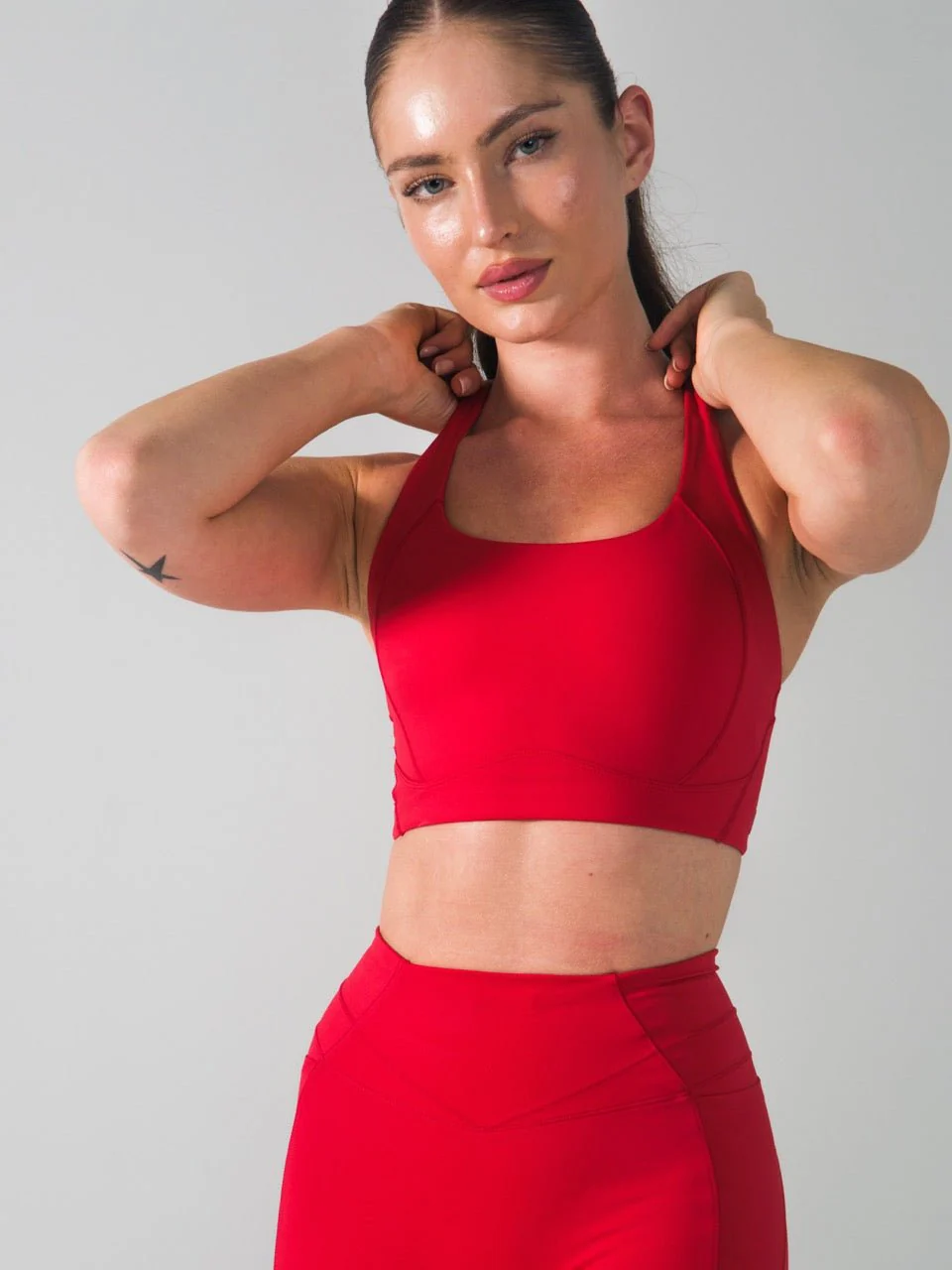 Airbrush Sports Bra - Lipstick Red - Image 2
