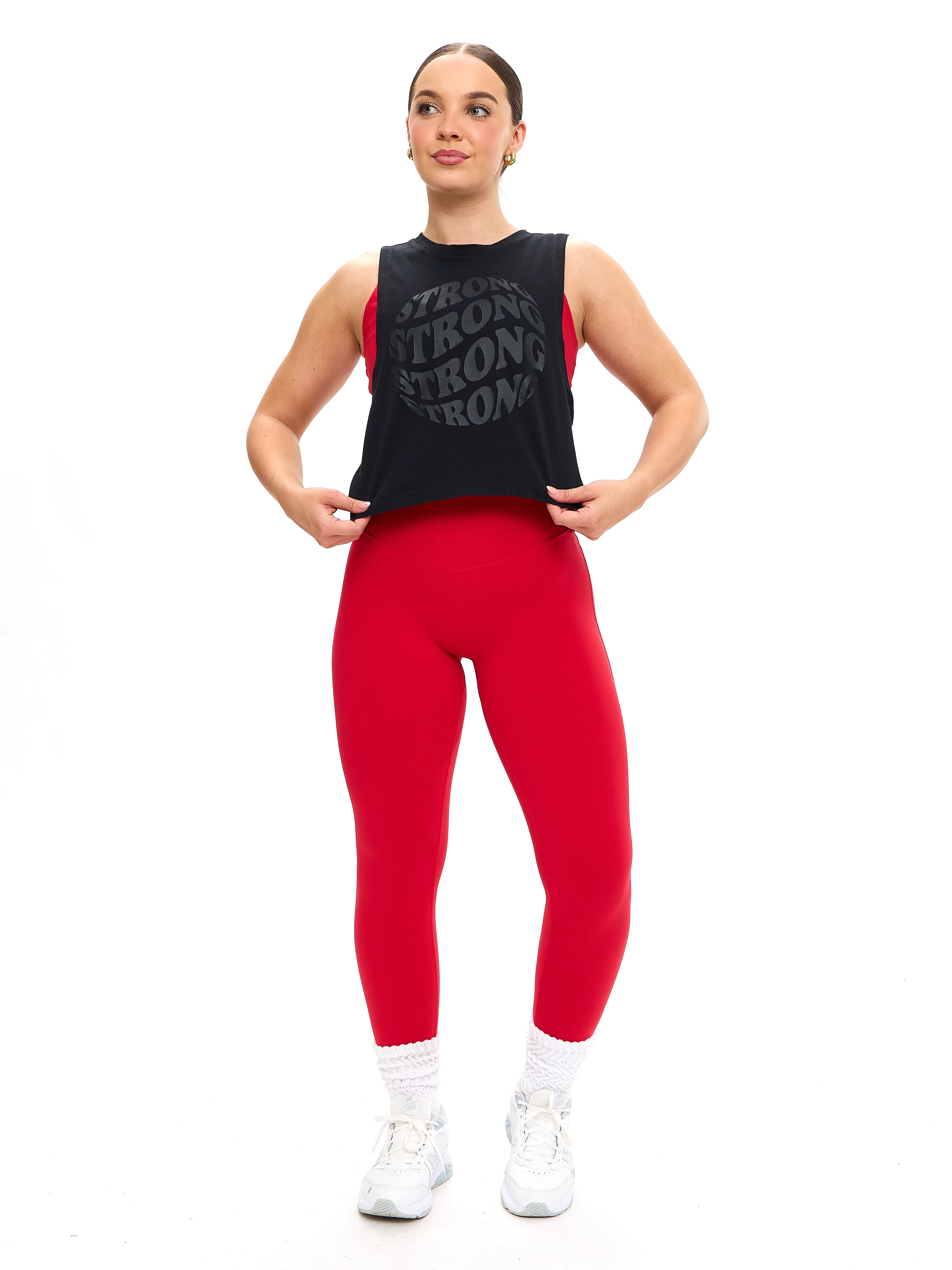 Globe Crop Tank - Black - Image 2