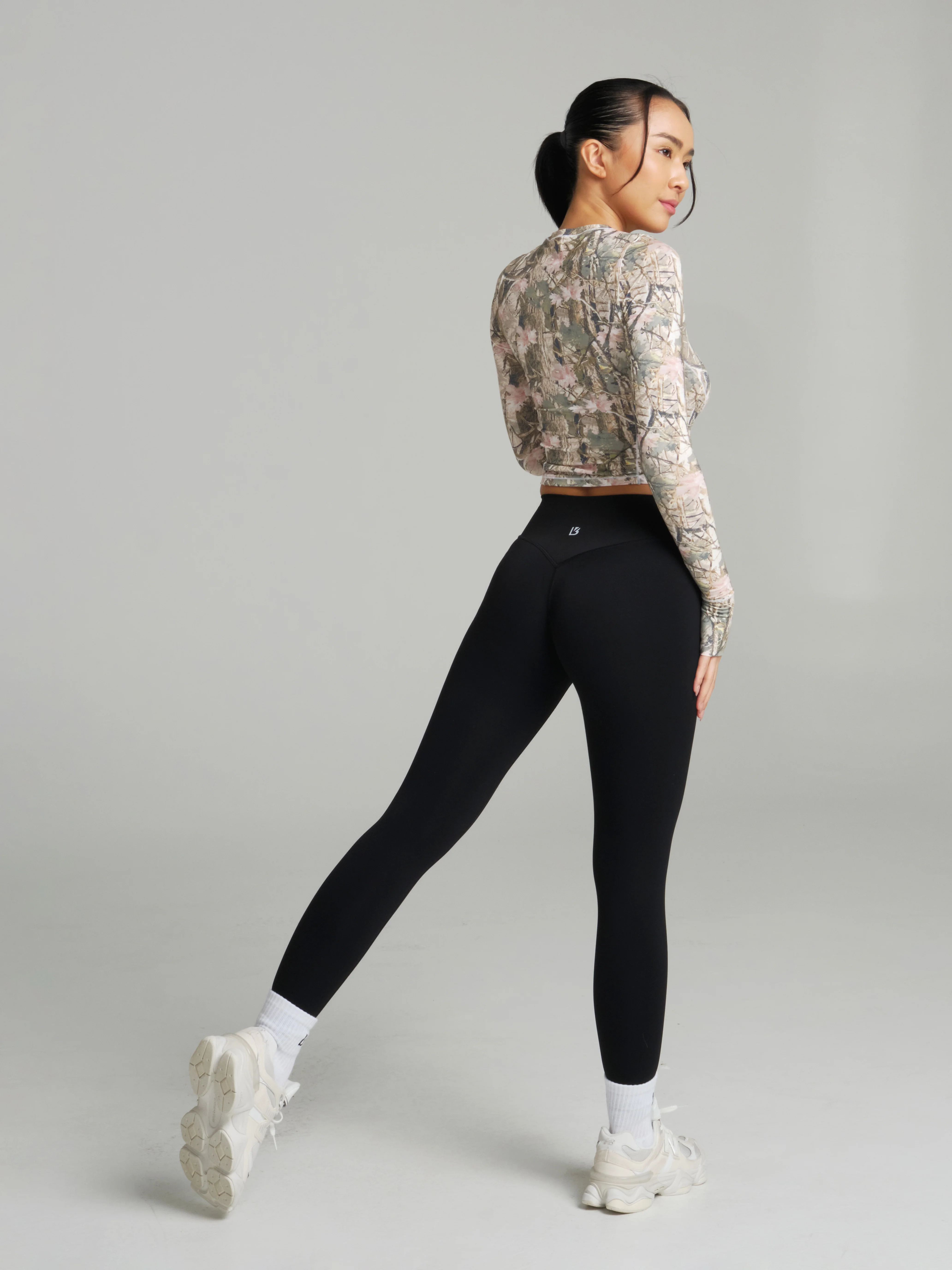 Halo Long Sleeve Baby Tee - Pink Camo - Image 3