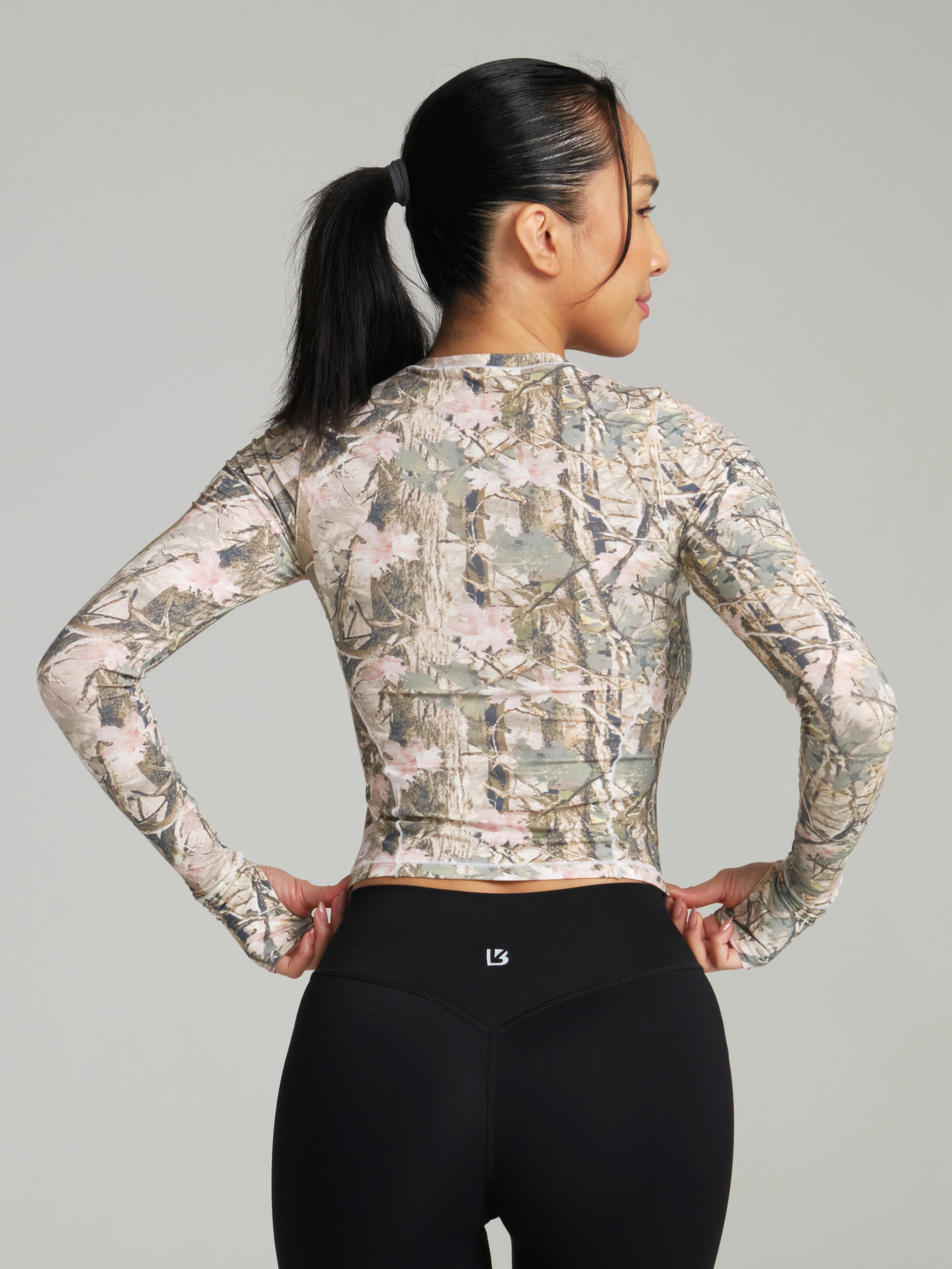 Halo Long Sleeve Baby Tee - Pink Camo - Image 5