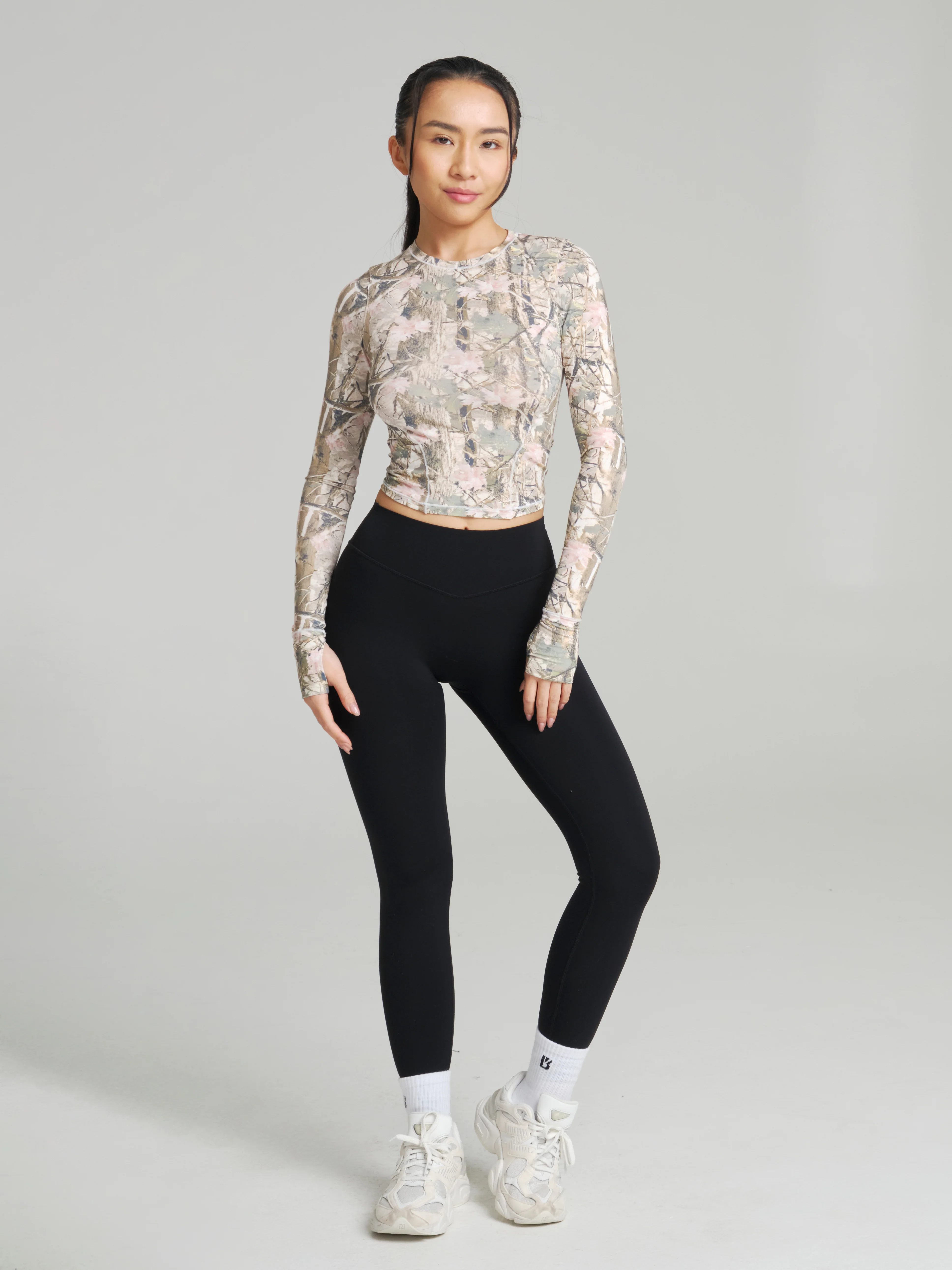Halo Long Sleeve Baby Tee - Pink Camo - Image 8