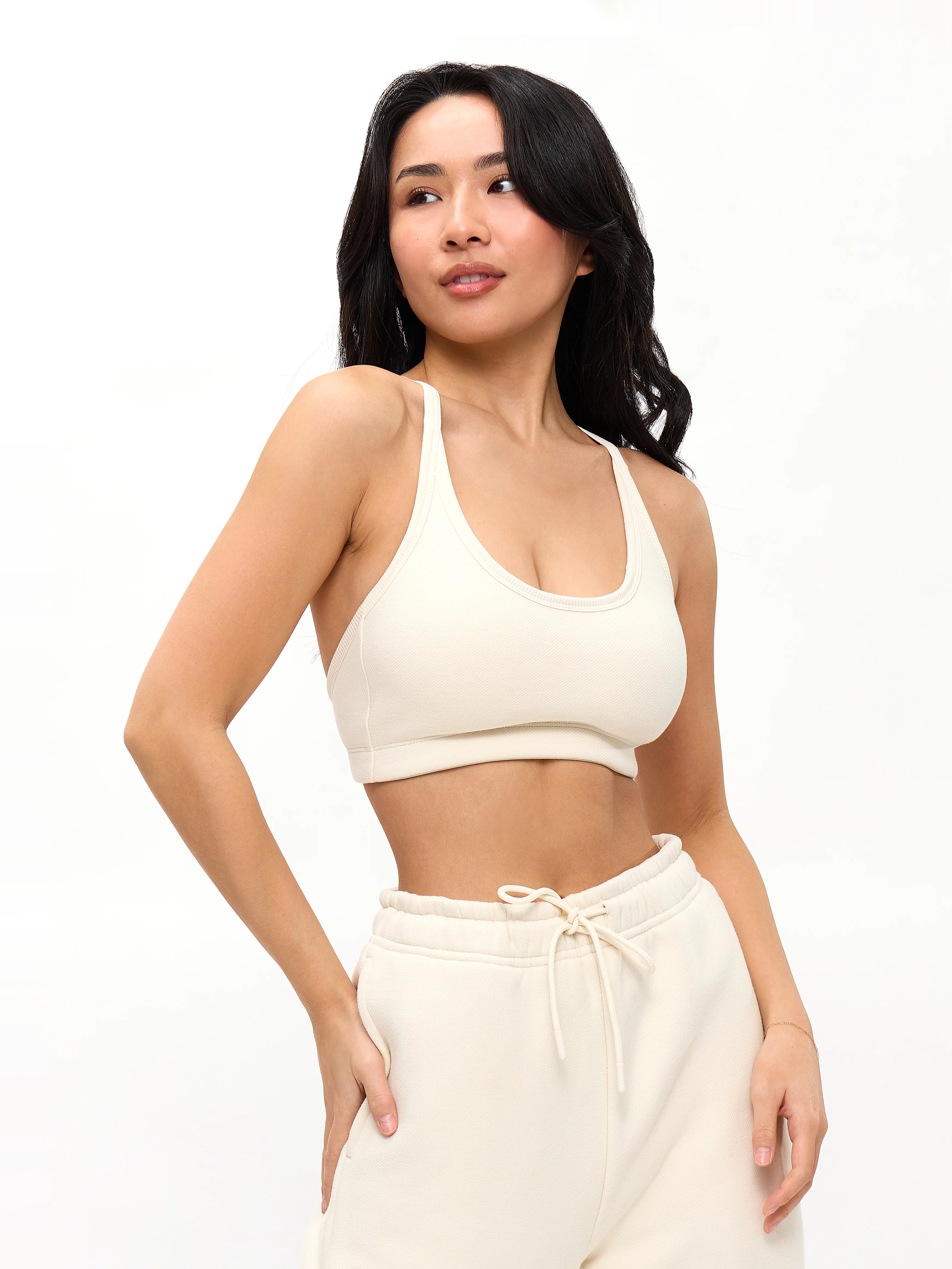 Plush Fleece Bralette - Oat Milk - Image 4
