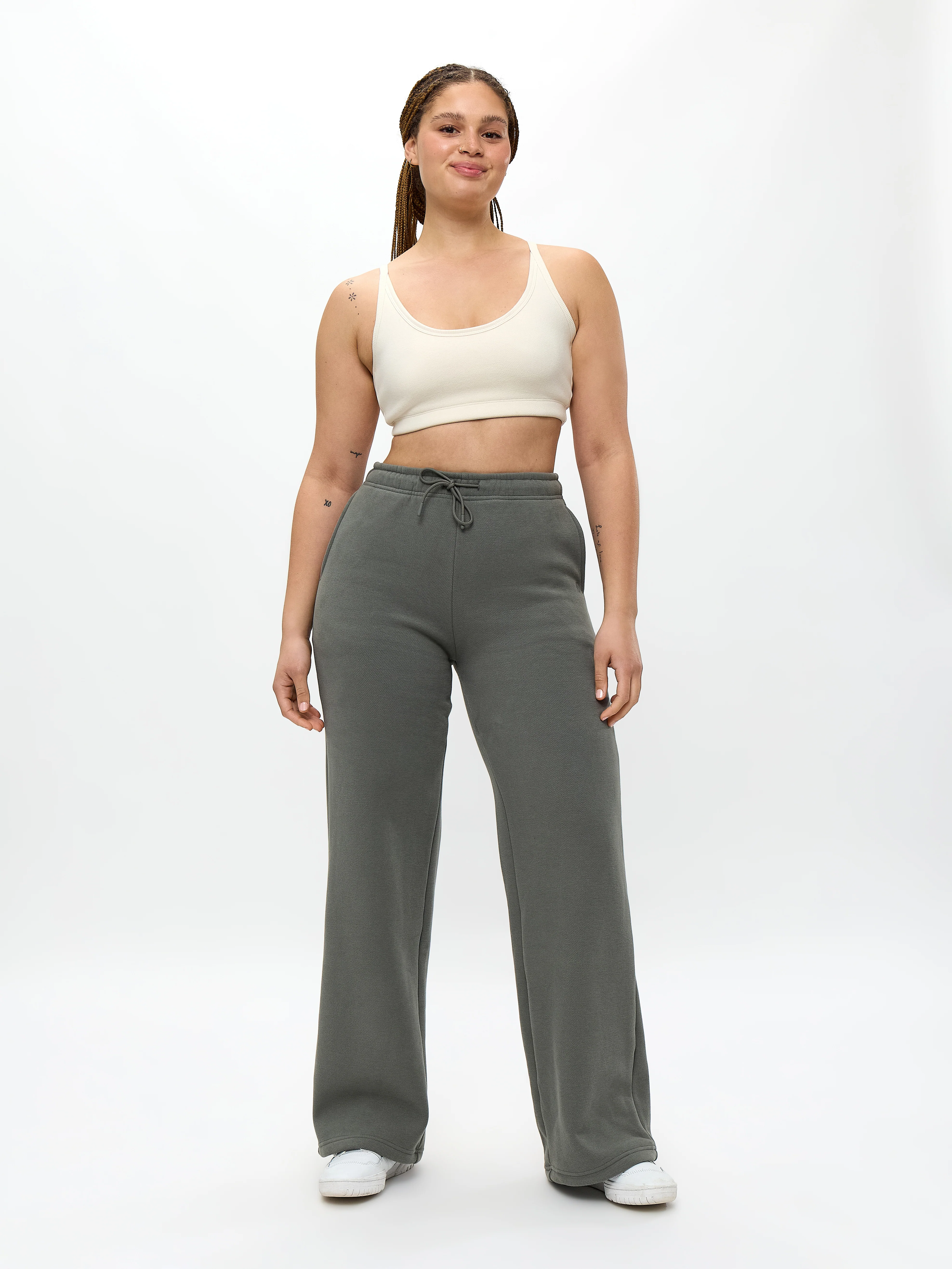 Plush Fleece Straight Leg Sweat Pant - Frosted Sage - Image 4